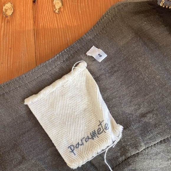 Anthropologie Parameter Long Sleeve Zip Front Olive Green Dress 4 - Picture 5 of 6